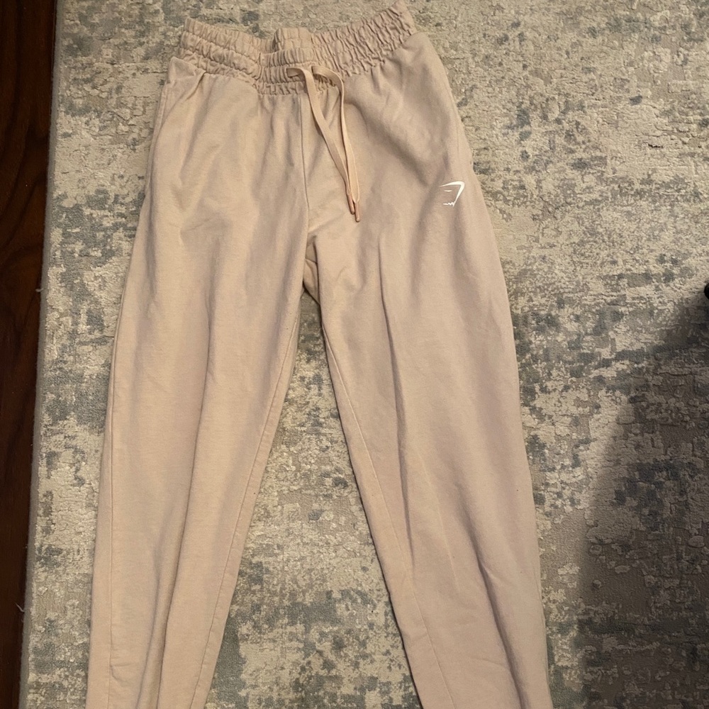 Pink gym shark joggers